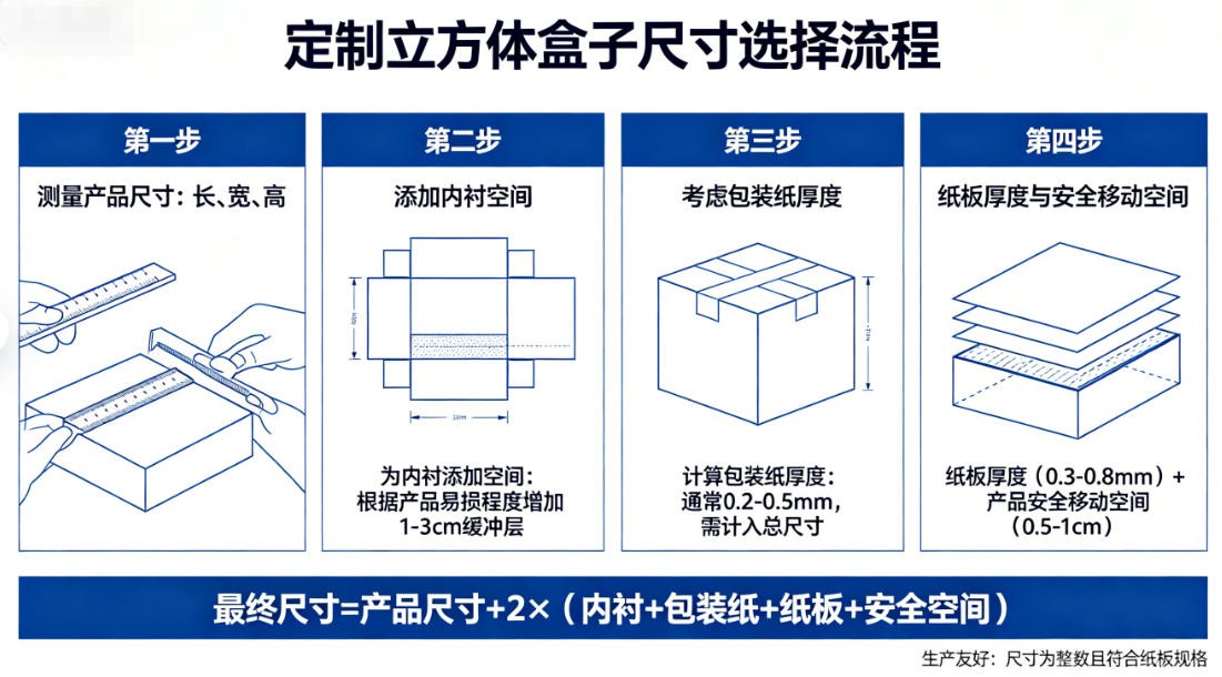 custom cube box size guide