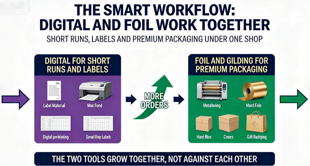 digital printing and post press finishing workflow
