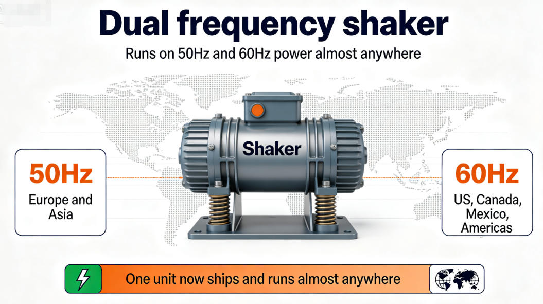 DTF powder shaker dual frequency 50Hz 60Hz power compatibility