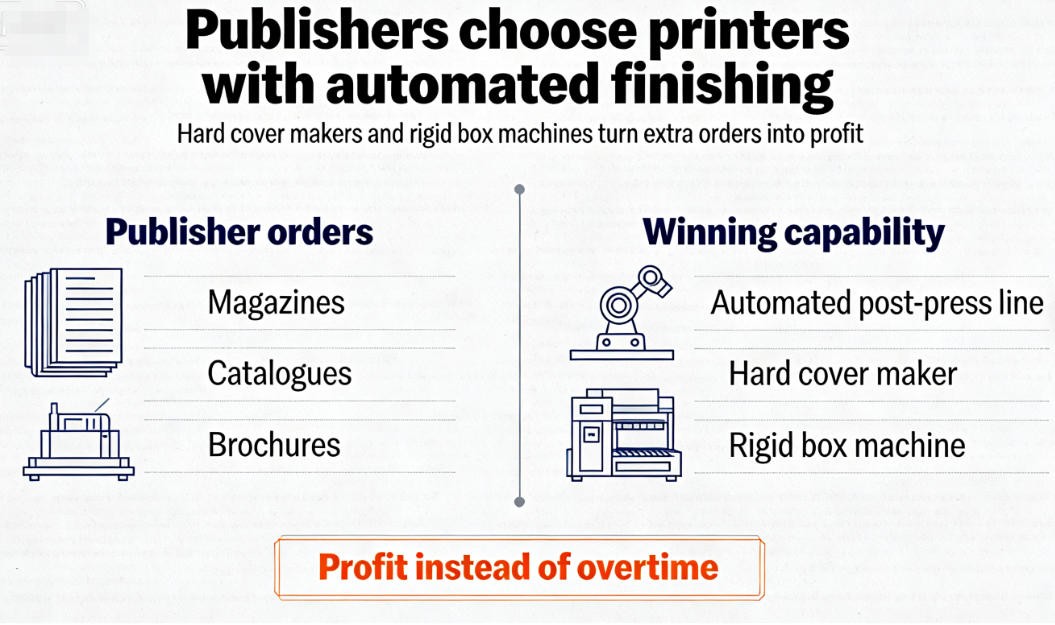 Where publishers move post-press work after a printer fails