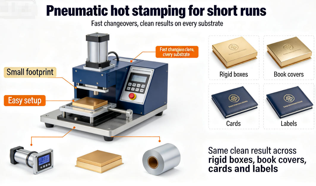 hot foil stamping machine for rigid boxes