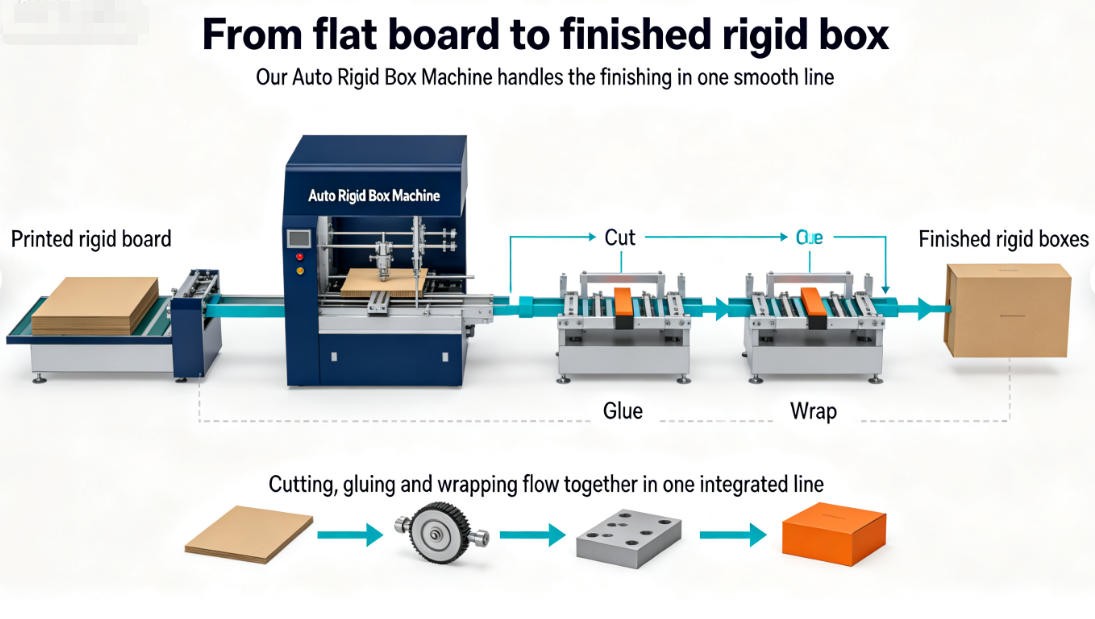 automatic rigid box making machine finishing printed board
