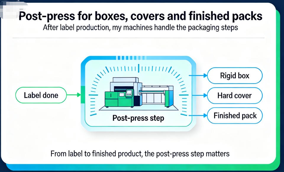 Post-press box and cover making machine