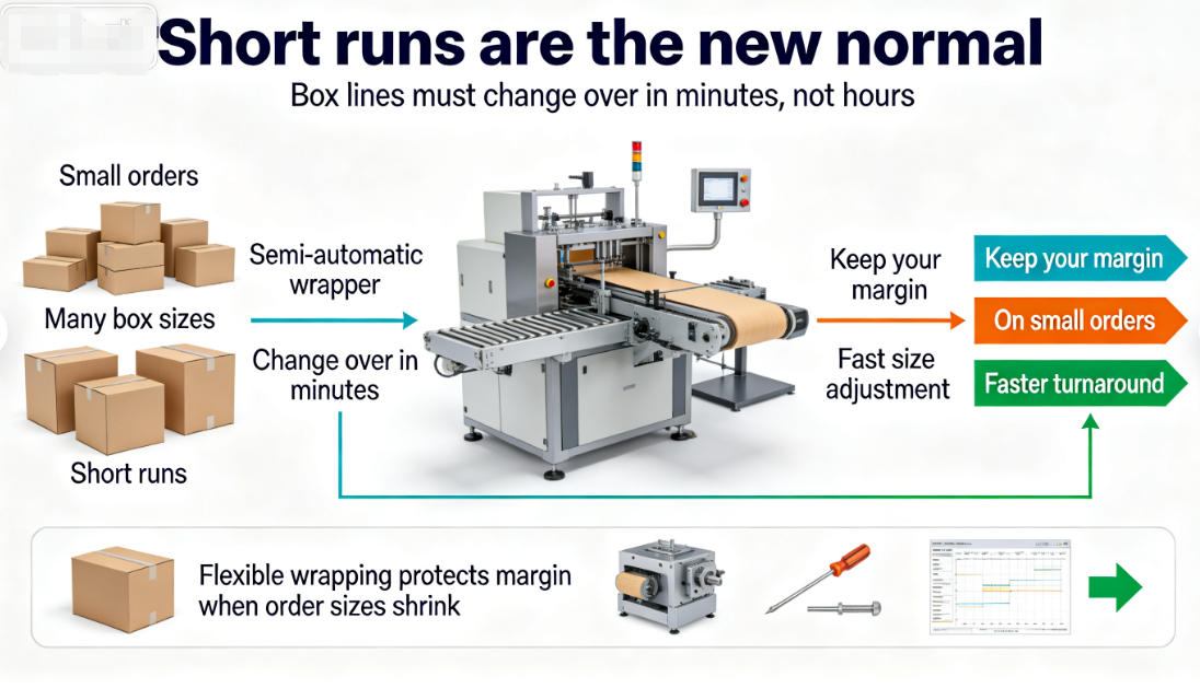 Rigid box making machine and hard cover case maker line